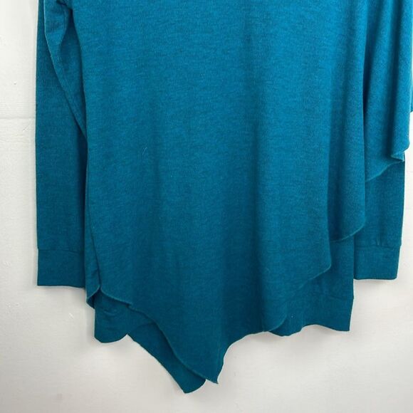 Soft Surroundings Teal Madeline Tunic light sweater long sleeve size Small - Picture 3 of 14